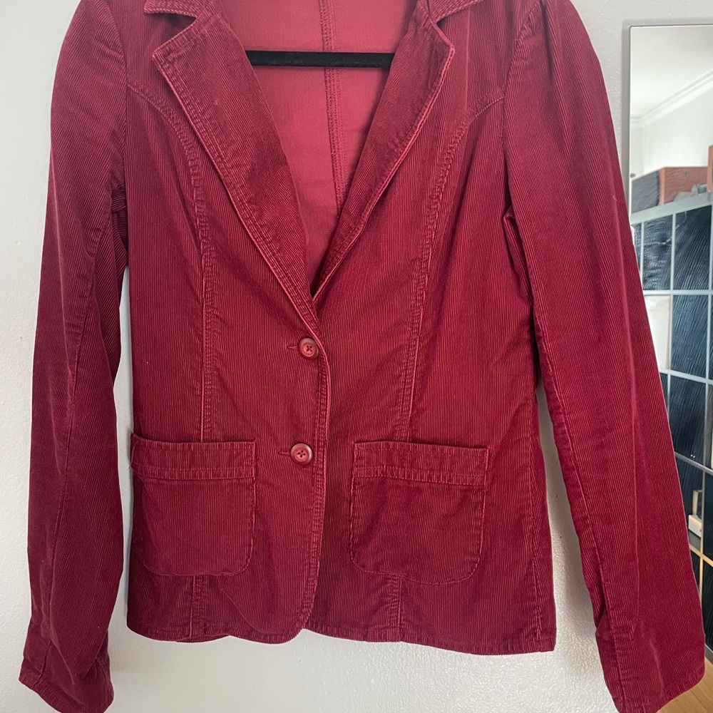 Vintage Women's Red Corduroy Blazer